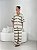 CONJUNTO CAMISA E CALCA TRICOT JESSICA BEGE COM LISTRA PRETA - Imagem 2