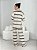 CONJUNTO CAMISA E CALCA TRICOT JESSICA BEGE COM LISTRA PRETA - Imagem 3