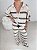 CONJUNTO CAMISA E CALCA TRICOT JESSICA BEGE COM LISTRA PRETA - Imagem 4