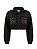 Jaqueta Bomber Jeans Cropped Preta Feminina - Imagem 6