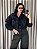 Jaqueta Bomber Jeans Cropped Preta Feminina - Imagem 1