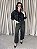 Jaqueta Bomber Jeans Cropped Preta Feminina - Imagem 2