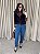 Calça Jeans Dad Baggy Azul Médio - Imagem 1