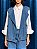 Colete Alongado Oversized Jeans Azul Médio - Imagem 3