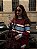 Blusa Moletom Feminina Vinho Listrada Oversized - Imagem 1
