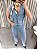Colete Jeans com Ombreiras Azul Claro - Imagem 3