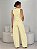 Colete Jeans Cropped Amarelo Claro - Imagem 3