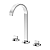 Misturador De Mesa Para Lavatório Bica Alta Com Válvula Cromada Celite Flow - B5000F3CRB - Imagem 1
