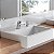 Cuba De Semi Encaixe Docol 41x41 Mesa Branca Quadrada Banheiro Lavabo 970126 - Imagem 2