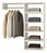 Closet Armário Nicho Estante Supenso De Parede Aberto Com Cabide Mdf - Imagem 3