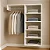 Closet Armário Nicho Estante Supenso De Parede Aberto Com Cabide Mdf - Imagem 1