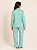 Pijama Americano Feminino Manga Longa Corações Verde - Imagem 3