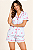 Pijama Americano Feminino Listrado Laço - Imagem 2