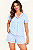 Pijama Feminino Americano Azul Poá - Imagem 2
