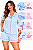 Pijama Feminino Americano Azul Poá - Imagem 4