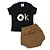 Conjunto Bebê Camiseta Mangas Curtas E Tapa Fralda Ok - Imagem 1