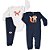 Kit Bebê/Infantil Macacão, Body E Calça Raposinha - Imagem 1