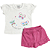 Conjunto Bebê Camiseta E Shorts Saia Borboletas - Imagem 1