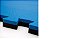 Tatame Tapete EVA 100x100x4cm 40mm Dupla Face Azul Royal com Preto - Imagem 1