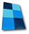 Kit 6 Tatames Tapetes EVA 50x50x1cm 10mm Infantil Bebê Tons de Azul - Imagem 1