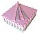Kit 6 Tatames Tapetes EVA 50x50x1cm 10mm Infantil Rosa Claro e Cinza Claro - Imagem 1