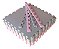 Kit 8 Tatames Tapetes EVA 50x50x1cm 10mm Infantil Rosa Claro e Cinza Claro - Imagem 1