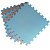 Kit 10 Tatames Tapetes EVA 50x50x1cm 10mm Infantil Azul Claro e Cinza Claro - Imagem 3