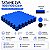 Kit 3 Tatame Tapete EVA 1x1 m 20mm 100x100x2cm PRETO e AZUL - Imagem 2