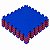 Kit 3 Tatames EVA 1x1 40mm 100x100x4cm Dupla Face Azul e Vermelho - Imagem 3