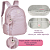 Mochila com Chaveiro Duplo Matelassê Crinkle Metalizada Rosa - Rebecca Bonbon - Imagem 5