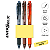 Kit 3 Canetas Energel X 0.5mm Laranja, Marron e Preta + Brinde - Pentel - Imagem 1