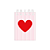 Caderno Pocket Argolado Pink Heart Capa Dura 80 Fls(70x100mm) - Imagem 1