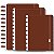 Caderno de Discos Colors Marrom Capa Dura e Costurada - Imagem 1