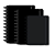 Caderno de Discos Colors Black Capa Dura e Costurada - Imagem 1