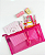 Kit Papelaria Fofa Bag Criativa Rosa - 10 Itens - Imagem 1