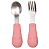 Kit Talheres Coelhinho em Silicone e Aço Inoxidável Rosa -  Buba - Imagem 3