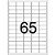 Etiqueta a4 a4351 100 fls 21,2 x 38,2 mm - pimaco (cx.c/6500) - Imagem 2