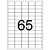Etiqueta a4 a4251 25 fls 21,2 x 38,2 mm - pimaco (ct.c/1625) - Imagem 2