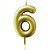 Vela para aniversario n.06 ouro metalizada 6cm - make+ (cx.c/12) - Imagem 1