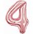Balao metalizado numero 4 rose 40cm. - make+ (unidade) - Imagem 1