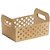 Cesta de papel caixote kraft g vazado 25x19cm - cromus (pct.c/10) - Imagem 1