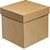 Caixa para presente com tampa cubo kraft p 13x13x13cm - cromus (pct.c/10) - Imagem 1