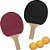 Raquete para ping pong kit c/ 2raquetes+3bolas - bel (kit) - Imagem 2