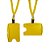 Cordao para cracha tecido amarelo c/pres. jacare - mares (pct.c/10) - Imagem 1