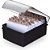 Fichario de mesa c/base plastica 4x6 preto - maxcril (unidade) - Imagem 1