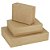 Caixa para presente com tampa kraft pq 19x14,5x7,5 - cristina (pct.c/10) - Imagem 1
