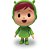 Boneco e personagem pocoyo nina 13cm vinil - cardoso toys (unidade) - Imagem 1