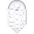 Regua plastica geometria gabarito cristal - maxcril (pct.c/10) - Imagem 1