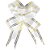 Laco pronto decorado 23mmx42cm branc.fio dourado - gala embalagens (pct/120) - Imagem 1