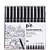 Caneta tecnica uni pin 10 graduacoes+brush pt - sertic (est.c/12) - Imagem 1